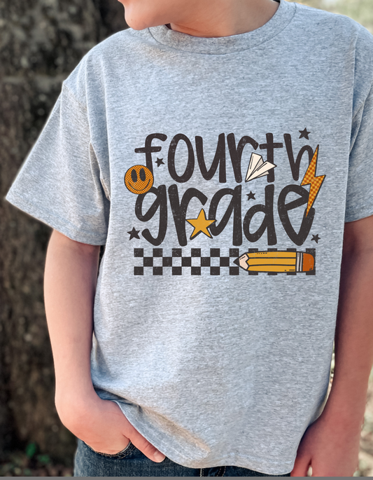 Back To School Checkered Graphic Tee (Copy)