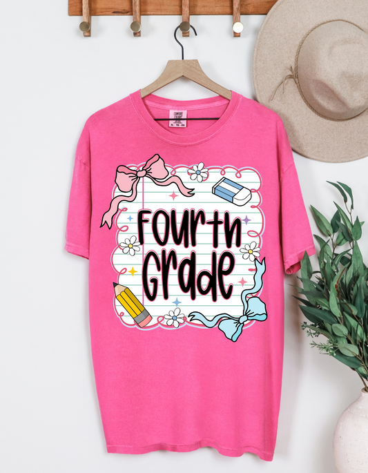 Back To School Bow Paper Graphic Tee