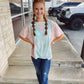 Sparks Fly Floral Color Block Top - 2 Colors